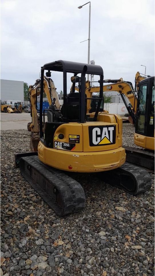 2019 Caterpillar 305E2 crawler excavator, rear three-quarter view