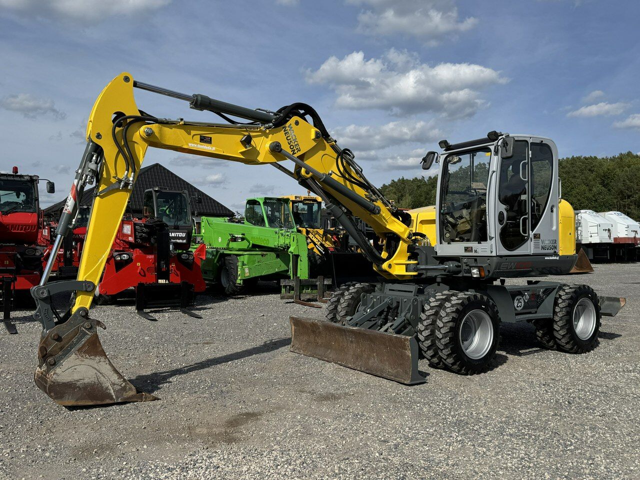 2016 Wacker Neuson EW100 wheel excavator, side view