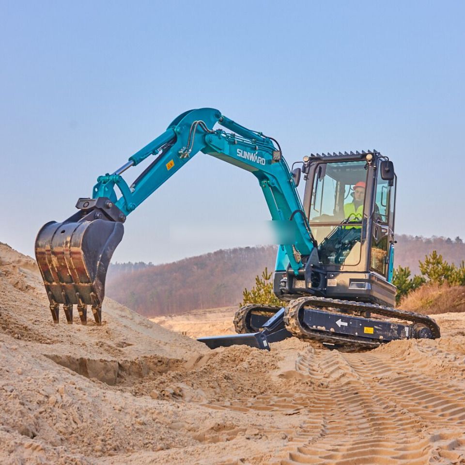 2026 Sunward SWE35UF mini excavator, side profile view