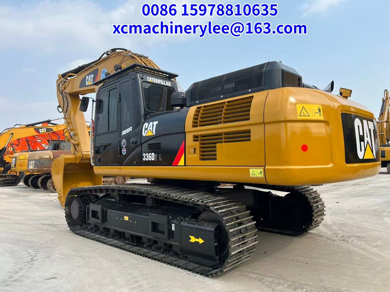 2024 Caterpillar 336D2 L crawler excavator, rear three-quarter view