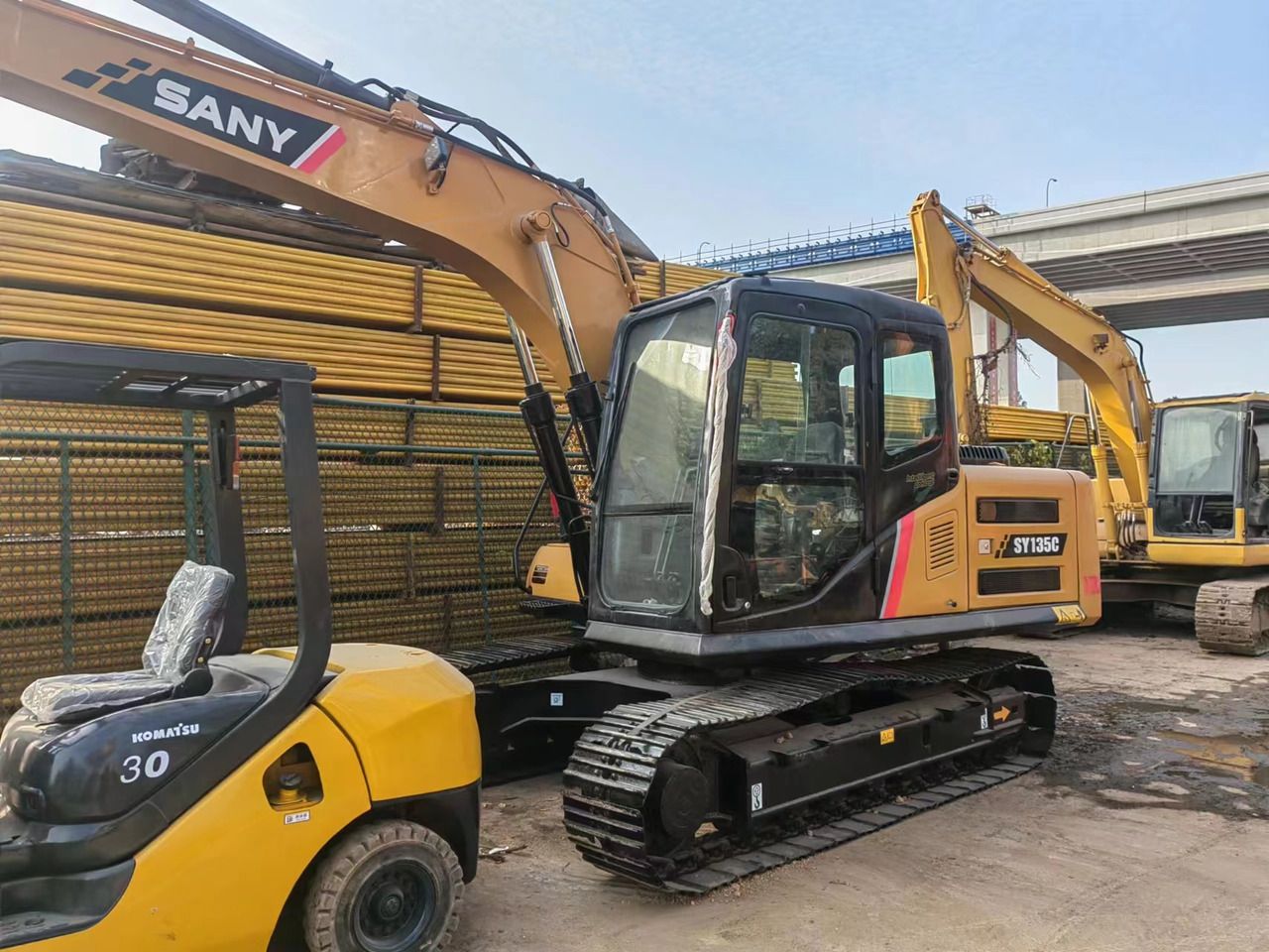 2017 Sany SY135C crawler excavator, side view