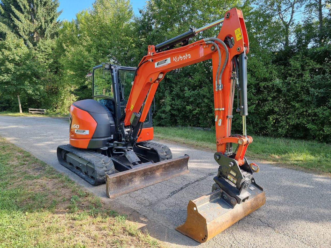 2022 Kubota U50-5 mini excavator, side view