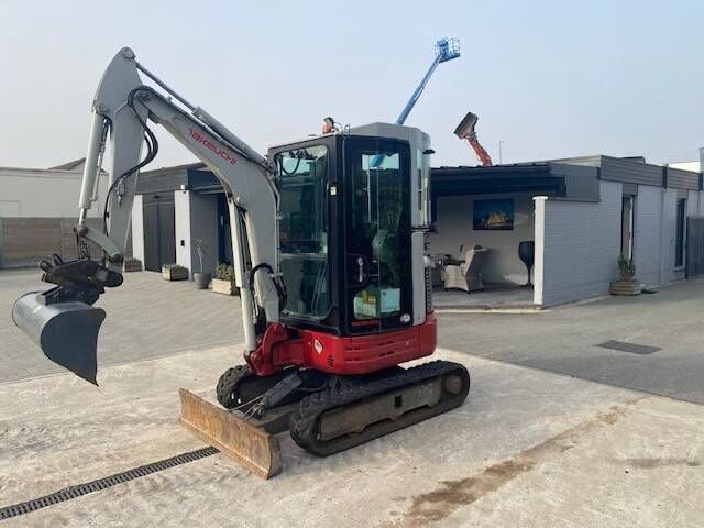 2019 Takeuchi TB23R mini excavator, front three-quarter view