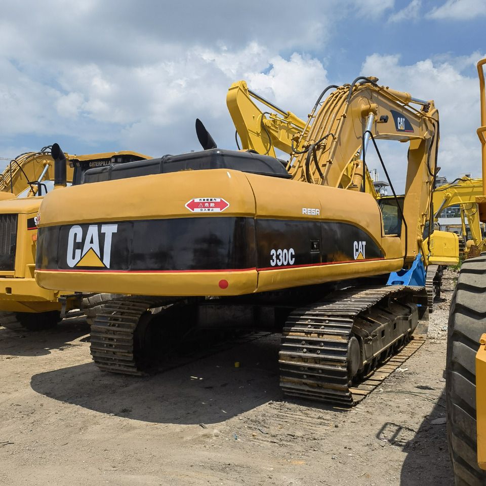 2022 Caterpillar 330C crawler excavator, rear three-quarter view
