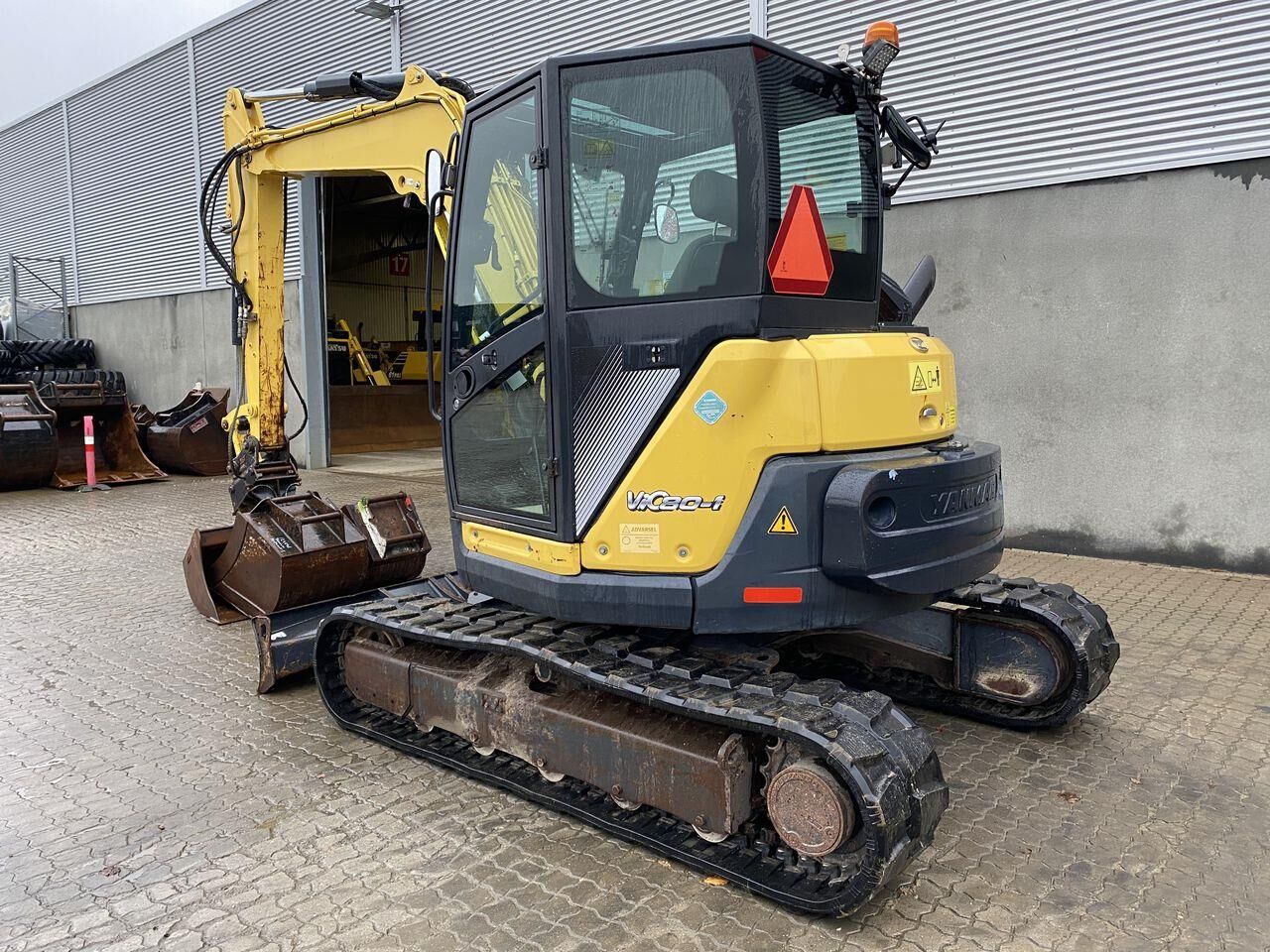 2017 Yanmar VIO80-1A mini excavator, rear three-quarter view