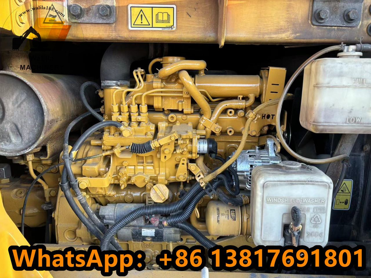 2022 Caterpillar 308E2CR mini excavator engine bay view