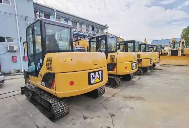 2016 Caterpillar 306D crawler excavator, rear three-quarter view