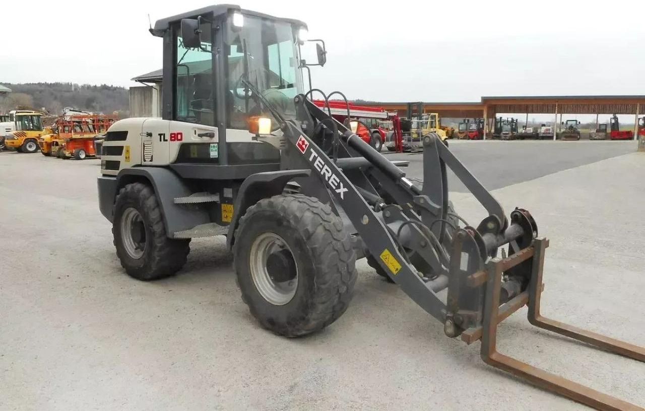 2016 Terex TL80 wheel loader, front three-quarter view
