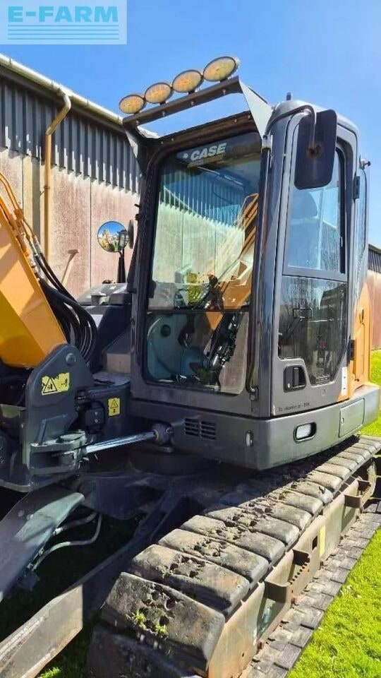 2019 CASE CX 90D mini excavator, side view of the cab