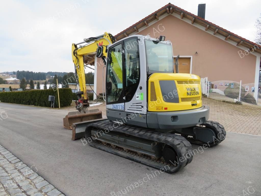 2017 Wacker Neuson EZ80 mini excavator, front three-quarter view