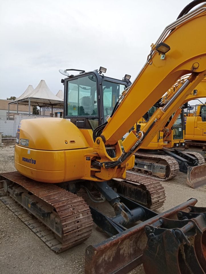 2023 Komatsu PC80MR-5 crawler excavator rear three-quarter view