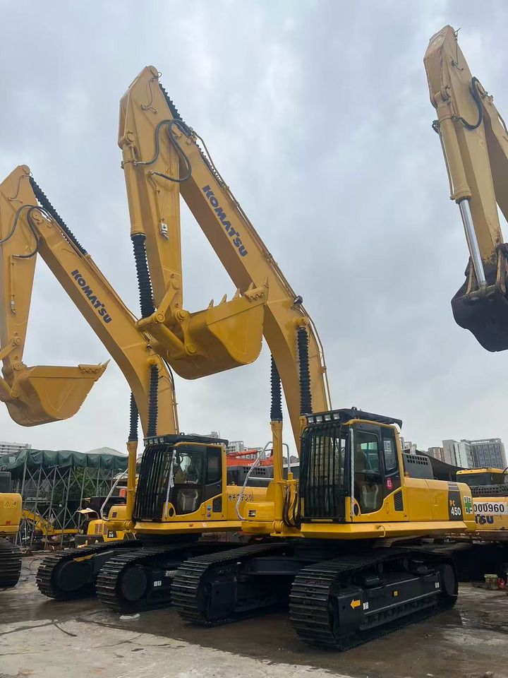 2019 Komatsu PC450-8 crawler excavator, front three-quarter view