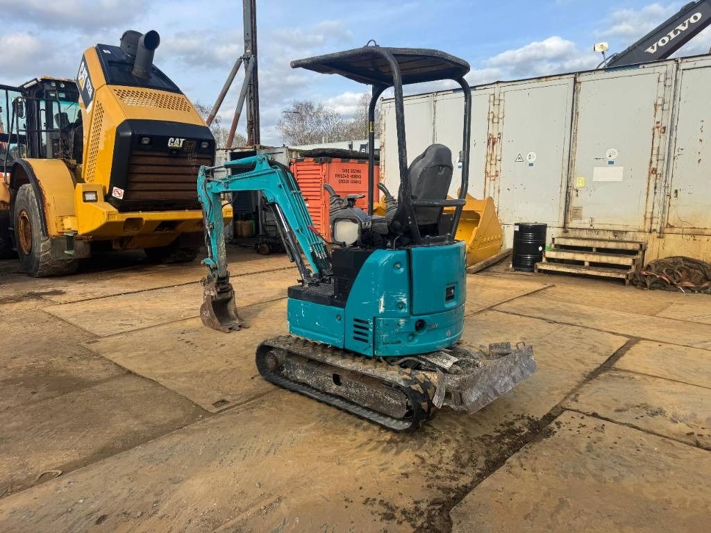 2017 Hitachi ZX17U mini excavator, rear three-quarter view