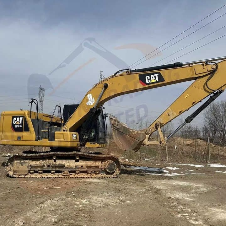 Caterpillar 320GC crawler excavator, side view Caterpillar 320GC crawler excavator, side view