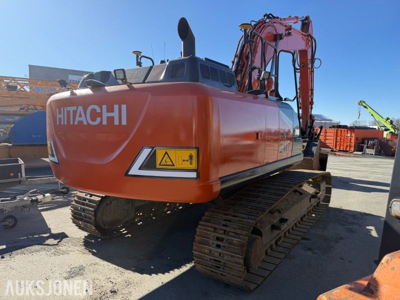 2022 Hitachi ZX210LC-7 crawler excavator, rear three-quarter view