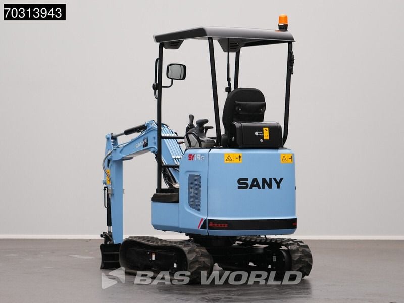 2024 Sany SY19E Mini Excavator with light blue body, displaying the SANY logo and SY19E model marking on the rear. 2024 Sany SY19E Mini Excavator with light blue body, displaying the SANY logo and SY19E model marking on the rear.