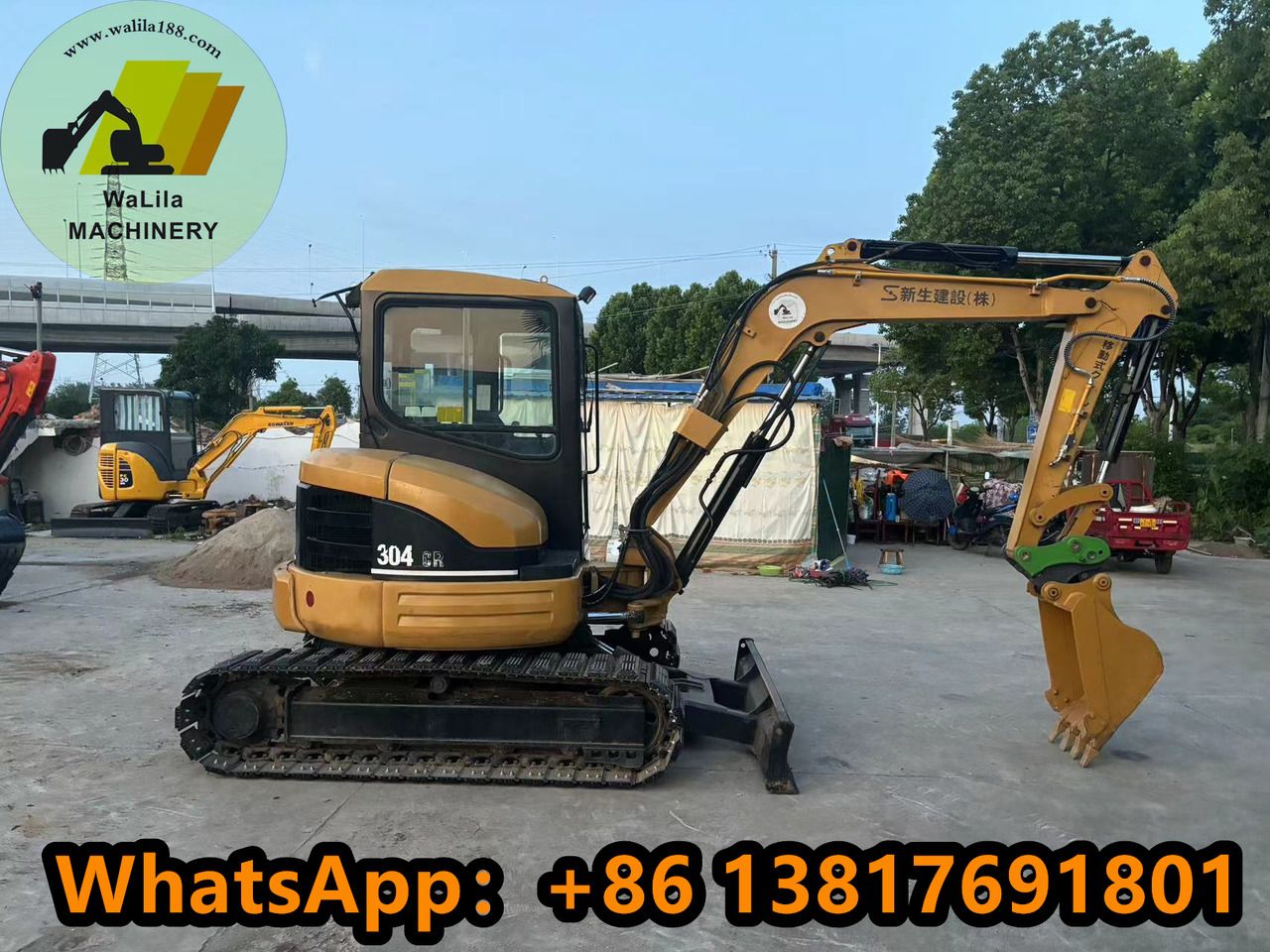 2010 Caterpillar 304CCR mini excavator, side profile view