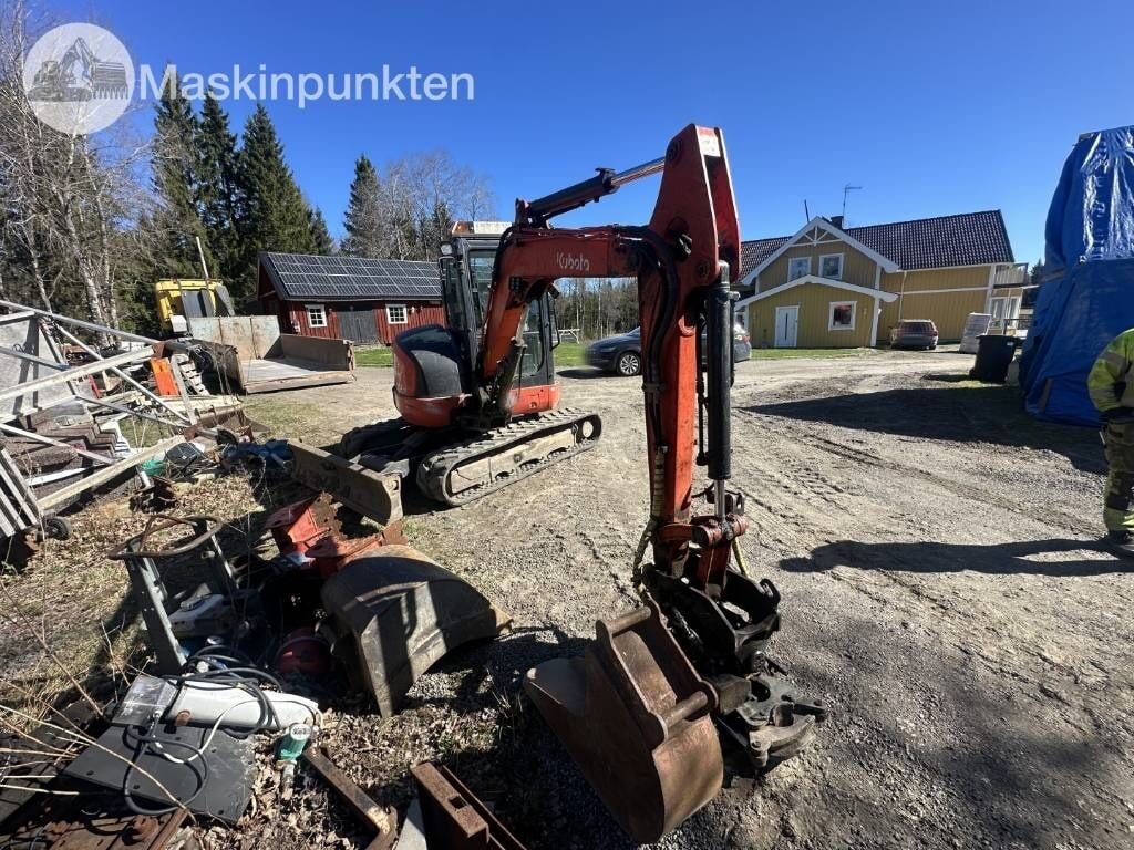 2015 Kubota U48-4 mini excavator, front three-quarter view