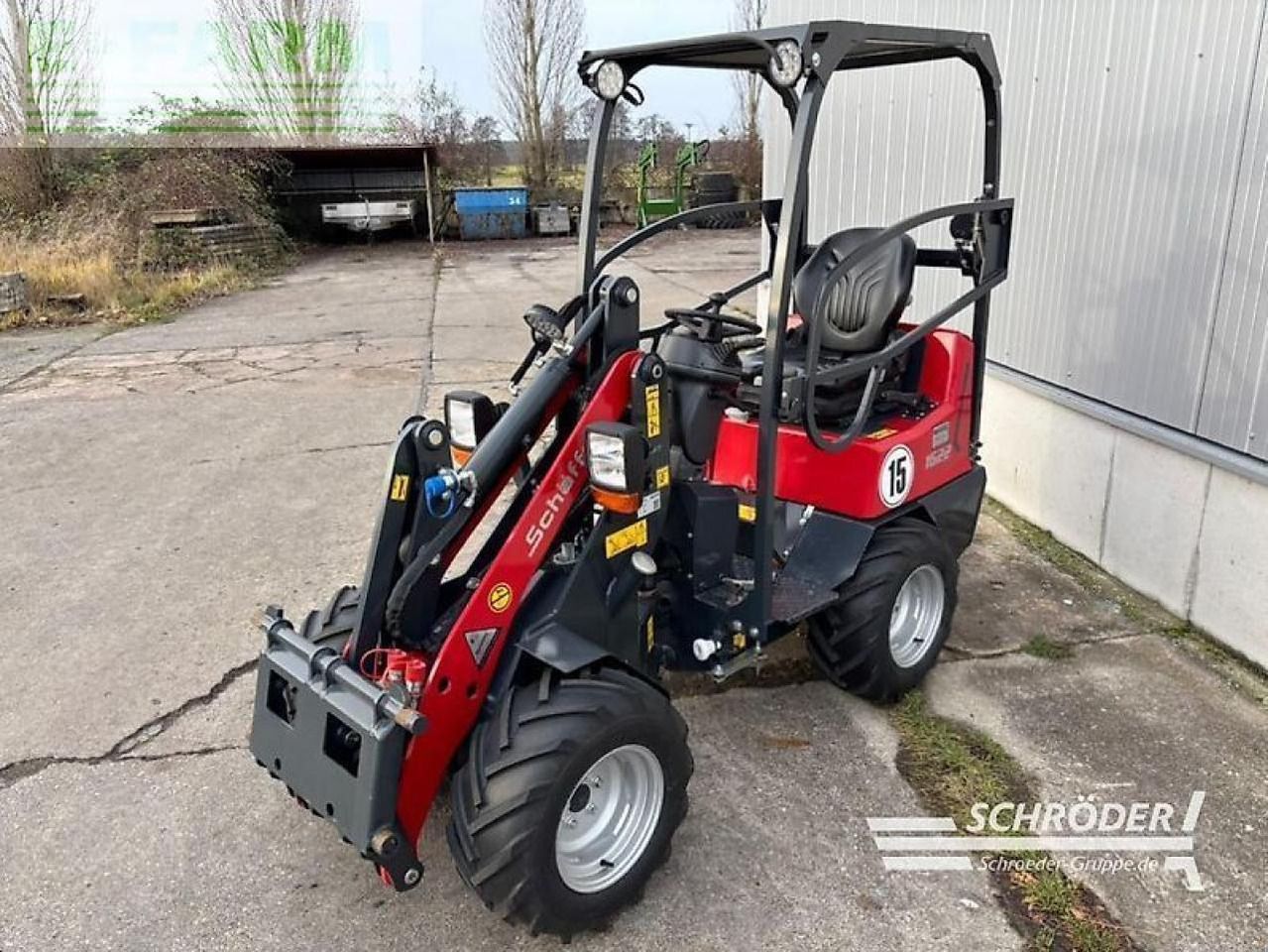 2024 Schäffer 1622 mini excavator, front three-quarter view 2024 Schäffer 1622 mini excavator, front three-quarter view