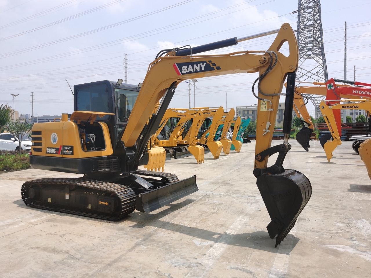 2023 Sany SY60C mini excavator, side profile view