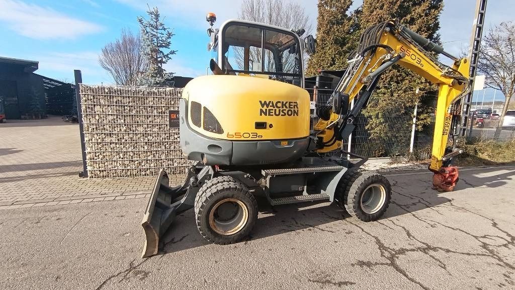 2015 Wacker Neuson 6503-2 wheel excavator, side view