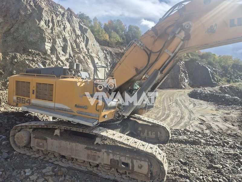 2010 Liebherr R964C crawler excavator, rear three-quarter view