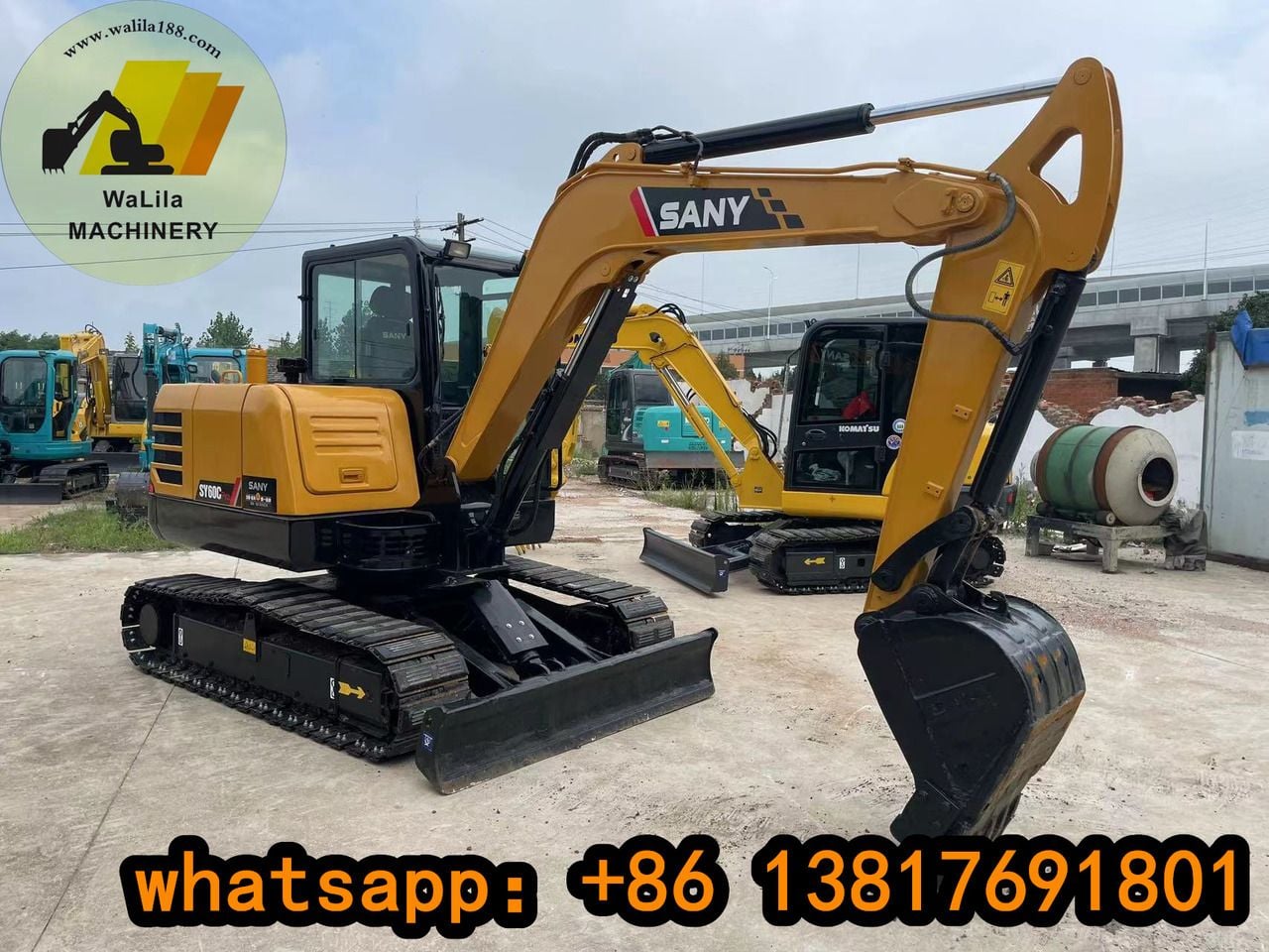 2023 Sany SY60C mini excavator, side view