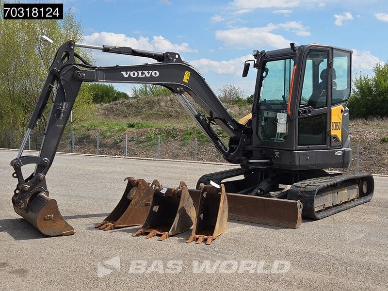 2022 Volvo ECR50F mini excavator, side view