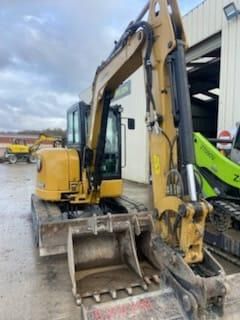 2022 Caterpillar 305E2 mini excavator, front three-quarter view