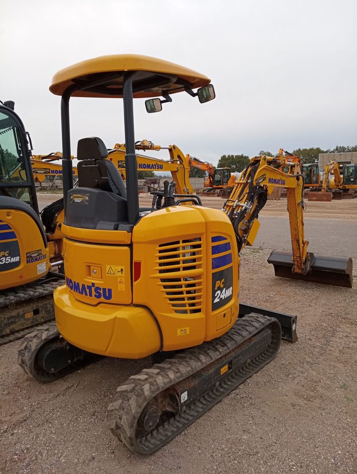 2022 Komatsu PC24MR-5 mini excavator, rear three-quarter view