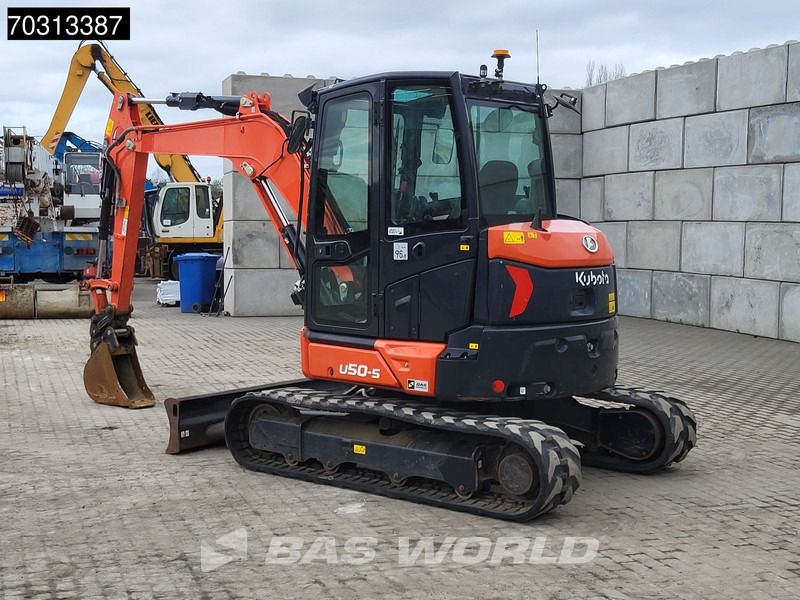 2022 Kubota U50-5 mini excavator, front three-quarter view