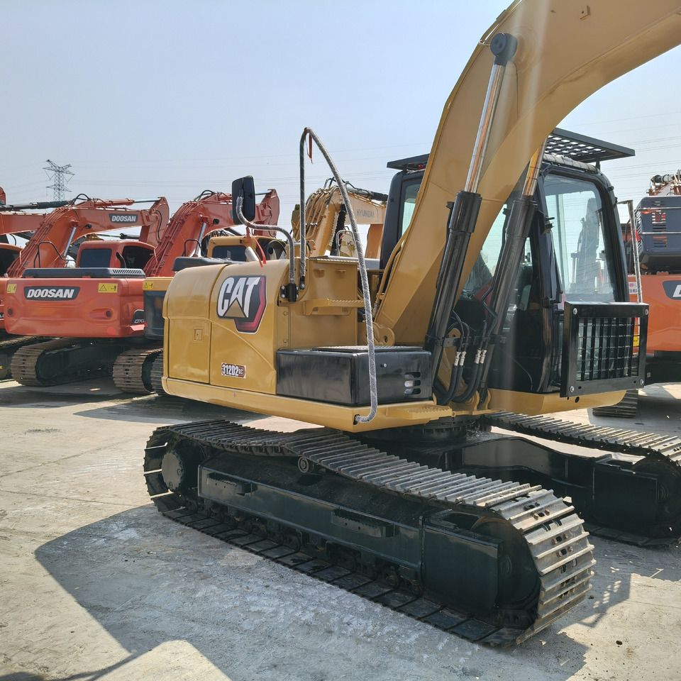 2022 Caterpillar 312D2 crawler excavator, rear three-quarter view