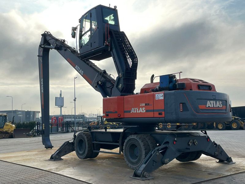 2019 Atlas 350MH material handler, rear three-quarter view