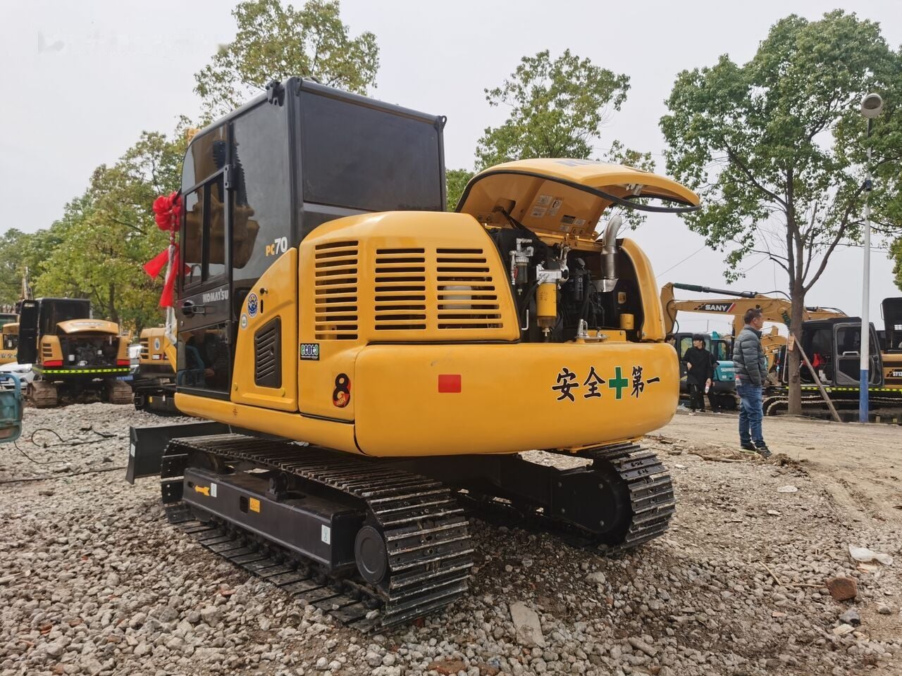 2021 Komatsu PC70-8 mini excavator rear view