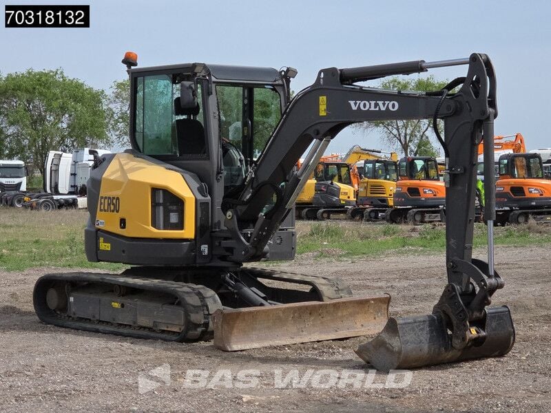 2021 Volvo ECR50F mini excavator, side view