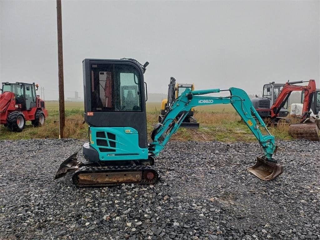 2018 Kobelco SK17SR-3 mini excavator side view