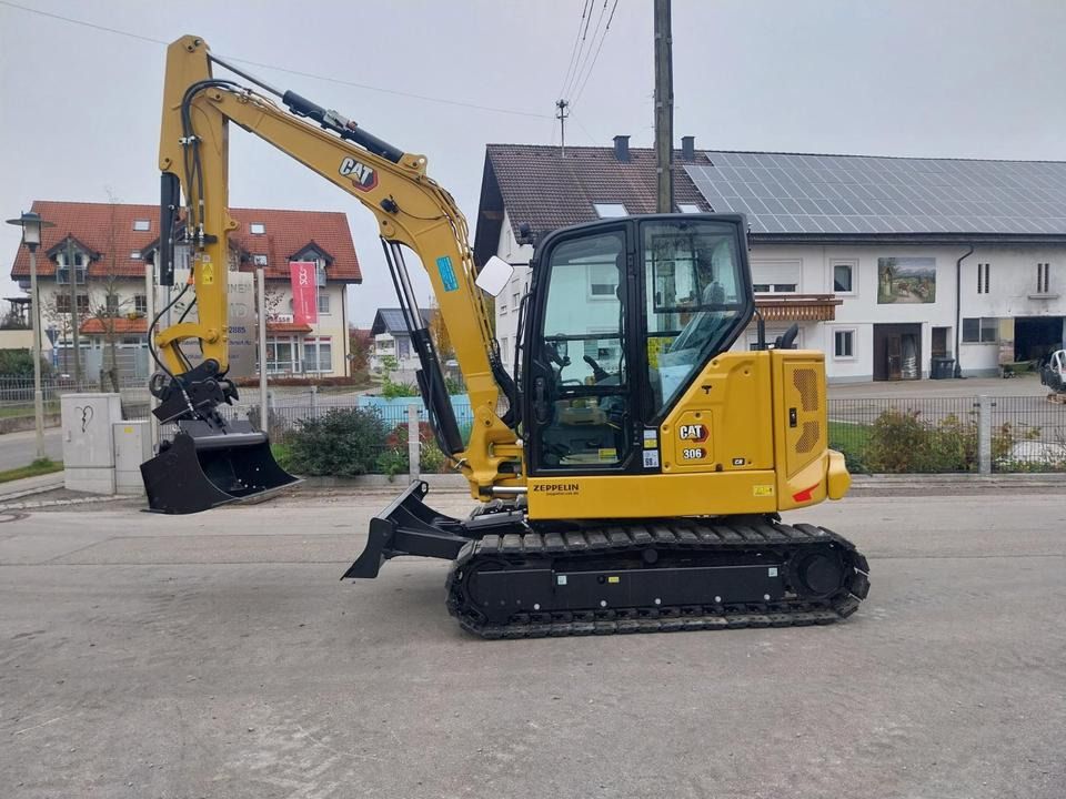 Caterpillar 306CR-07A mini excavator, side view