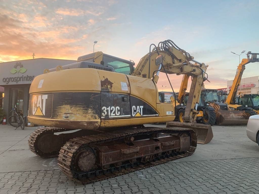 2005 Caterpillar 312CL crawler excavator rear three-quarter view