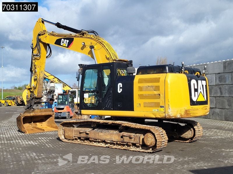 2017 Caterpillar 326FL crawler excavator, side view