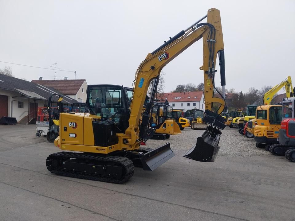 Caterpillar 306CR-07A mini excavator, side view