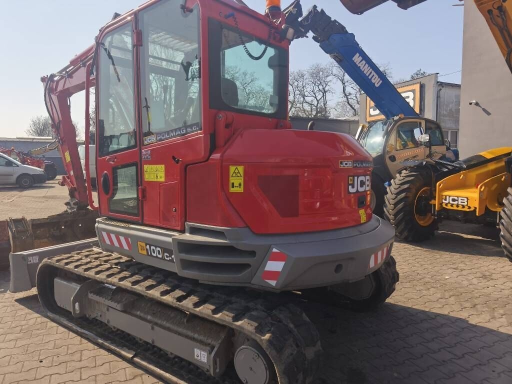 2019 JCB 100C-1 crawler excavator, rear three-quarter view