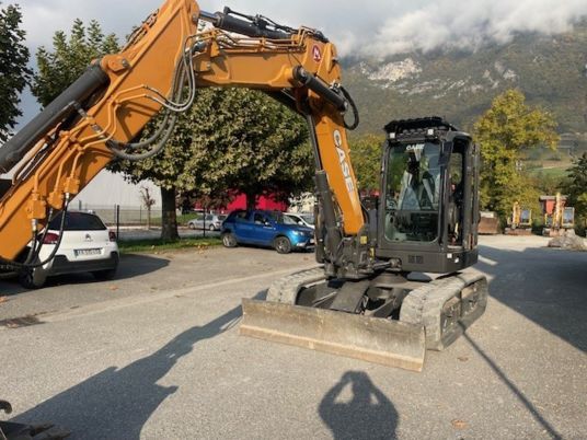 2023 CASE CX 90D crawler excavator, front three-quarter view
