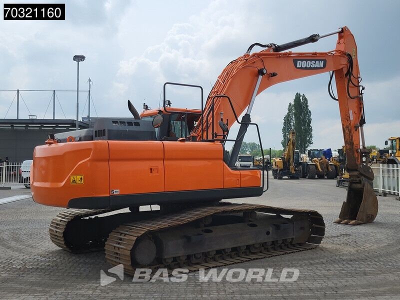 2018 Doosan DX255LC-5 crawler excavator, rear three-quarter view