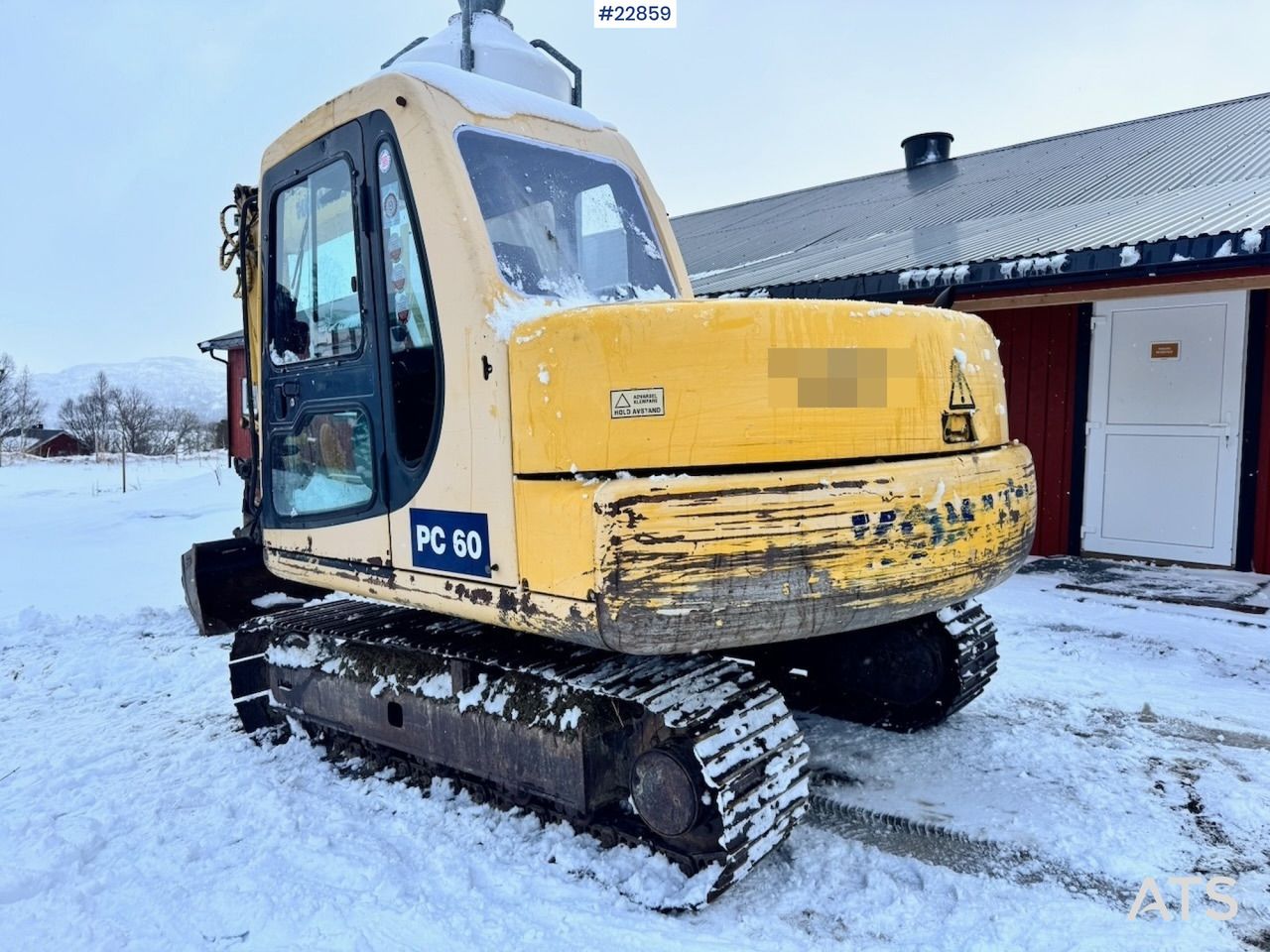 1994 Komatsu PC60-7 crawler excavator, rear three-quarter view