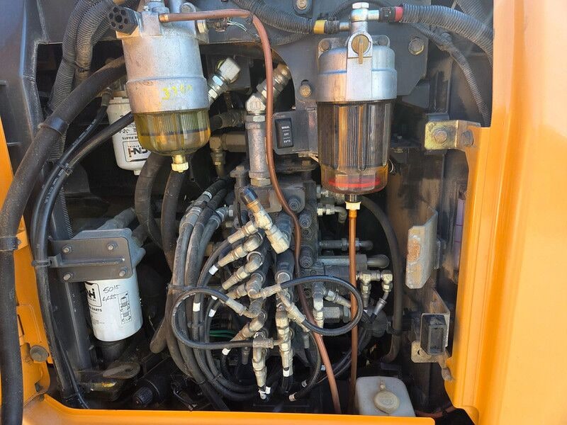 2017 CASE CX75C SR mini excavator engine compartment detail