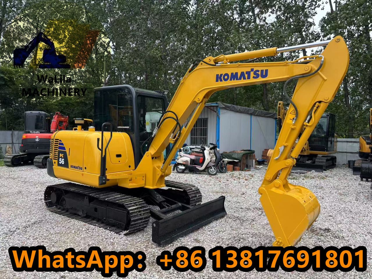 2023 Komatsu PC56-7 mini excavator, side profile view
