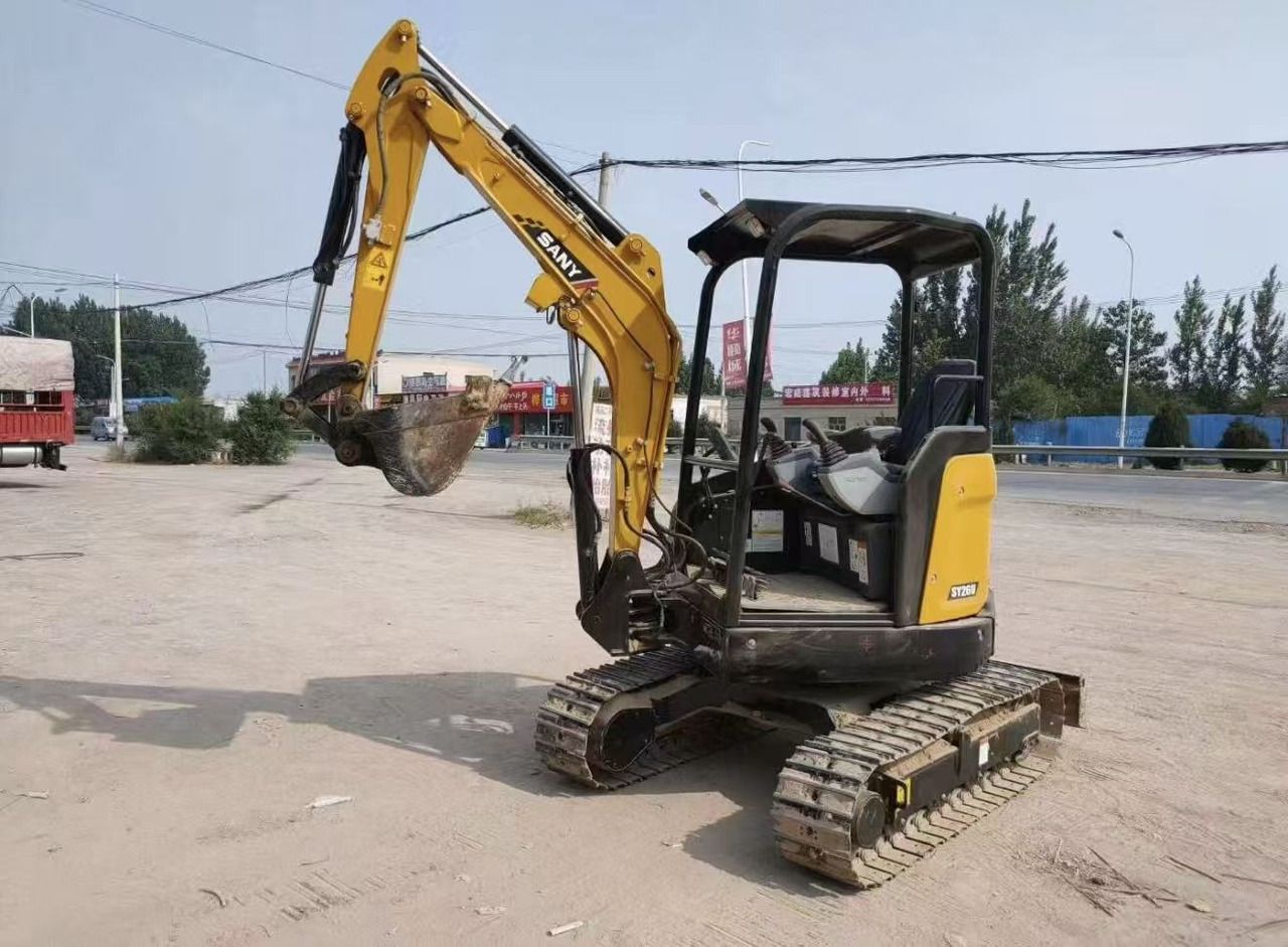 2020 Sany SY26U mini excavator, three-quarter view