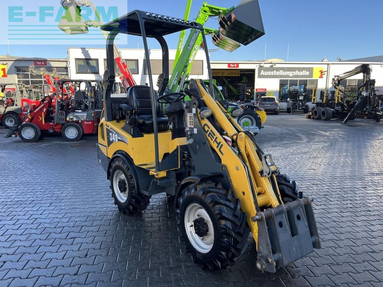 2018 Weidemann 340 mini excavator, front three-quarter view