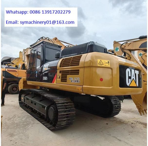 2025 Caterpillar 336D2 crawler excavator, rear three-quarter view