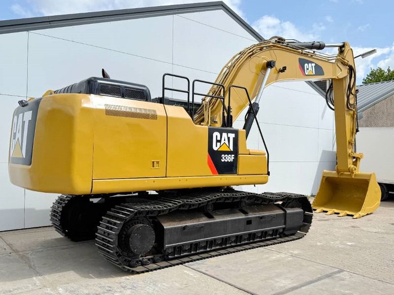 2016 Caterpillar 336FLN crawler excavator, rear three-quarter view
